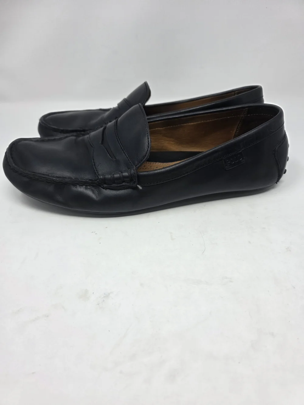 Polo by Ralph Lauren Black Leather Penny Loafers 12D
